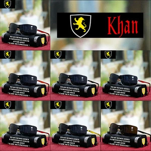 NEU HERREN SPORT KHAN SONNENBRILLE RADFAHREN BIKER MODE TRENDIGE FARBEN METALL SCHWARZ - Bild 1 von 8