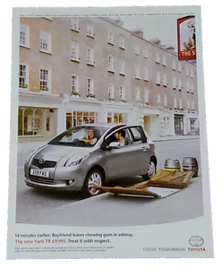 2008 TOYOTA YARIS UK TR VVT-i MANUAL TRANS ORIGINAL COLOR PRINT AD SHIPS FREE - Picture 1 of 1