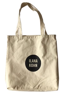 Bolso de Mano ILANA KOHN Logo Marca 100% Algodón Natural Lona - Imagen 1 de 3