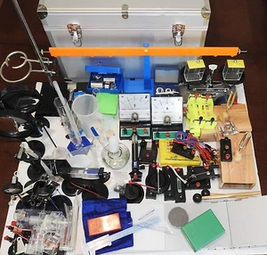 School Physics Lab Experiment Kit Set Mechanics Electromagnetism Optics New - Picture 1 of 9