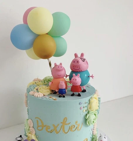 PEPPA PIG  Cake Topper & GEORGE PIG Figures Mummy Daddy  US Seller Cover