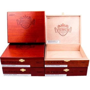 Lote de 5 Punch Grand Cru Nº Juego de 5 11 cajas de cigarros de madera 8,75" x 7,25" x 2,25" - Imagen 1 de 10
