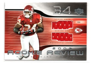 2004 Upper Deck 2003 Rookie Review Larry Johnson #RR-LJ Dual Jersey Relic Chiefs - Picture 1 of 2