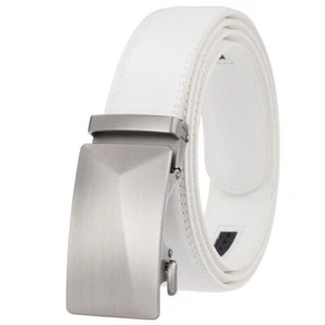 HJones Fashion Men's Cowhide Leather Belt Automatic Buckle Belt Ratchet Strap - Bild 1 von 6