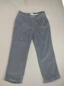 Men’s Geoffrey Beene Corduroy Pants, Black, 38 x 29 (actual) Pleated, Cuffed - Picture 1 of 16