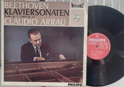 Beethoven - Piano Sonatas Nos. 4 & 1 Claudio Arrau Philips HiFI Stereo LP NM- - Image 1 of 2