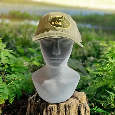 RMEF Rocky Mountain Elk Foundation SPONSOR Green Camp Trucker Adjustable Hat Cap - Image 1 of 4
