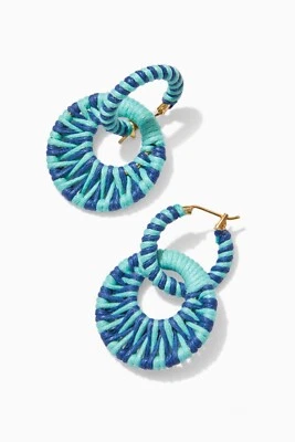 Stella & Dot Double Take Turquoise Hoop Earrings -NIB! Current RV $39 VERSATILE! - Image 1 of 2