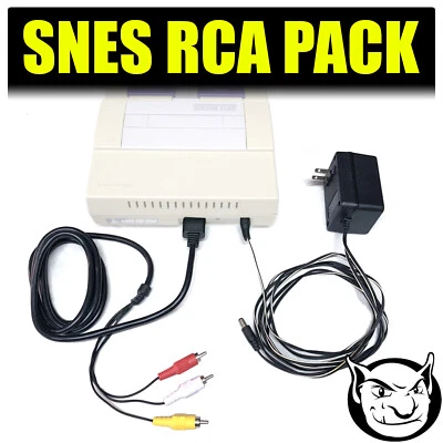 Super Nintendo SNES: Cable Pack - RCA AV Cable & AC Power Supply - NEW - Image 1 of 4