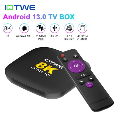 2025 Android14.0 Smart TV BOX WIFI6 128 GB 8K HD rete lettore multimediale Octa Core - Immagine 1 di 4