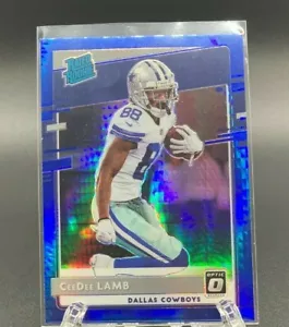 Donruss Optic 2020 #156 novato clasificación cordero radiocontrol azul Hyper Prizm SP Cowboys - Imagen 1 de 2