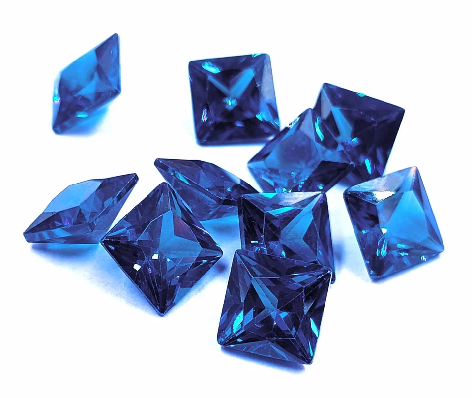 Blue SapphireCertified Natural 8x5mm Princess Cut Loose Gems Best Offer 5 pes - Image 1 of 4