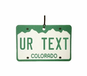 Customized Colorado License Plate Car Air Freshener - Picture 1 of 2