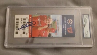 Gary Sheffield signed MLB Final Game 9/30/2009 Full Ticket IP auto PSA slab Mets - Image 1 of 4