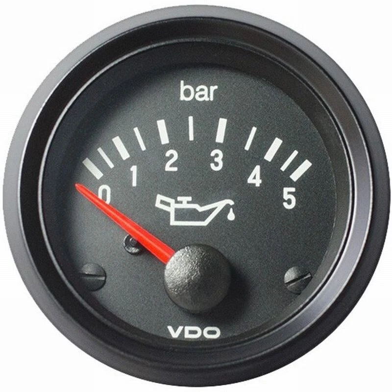 VDO Oil Pressure Gauge Cockpit Vision Black Electric 5 bar 12V - Image 1 of 2