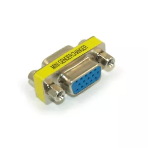 HD15 (VGA/VGA) Female/Female Mini Gender Changer - Picture 1 of 2