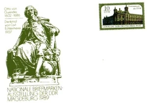 RDA/DDR - Carte timbrée, non oblitérée - National Briefmarken-Ausstellung 1989.. - Bild 1 von 1