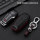 Produktbild - Car Key Fob Cover Case Bag For Ford Lincoln MKC MKZ MKX Mustang Premium Leather