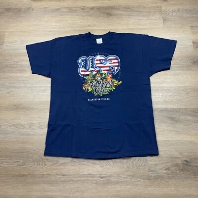 Vintage Shirt Mens 2XL Blue 90s Rainforest Cafe Galveston Texas USA 90s - Image 1 of 4