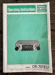 Vintage Panasonic AM/FM Autoradio Modell # CR-701EU Bedienungsanleitung - Bild 1 von 6