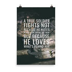 Military Army Motivation Poster Office Home Soldier Wall Art