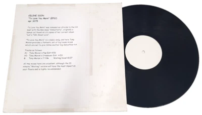 Celine Dion "To Love You More" 1998 UK WHITE LABEL PROMO EX+++ Vinyl 12" Single - Image 1 of 4