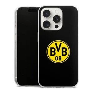 DeinDesign Handyhülle Slim transparent für Apple iPhone 15 Pro BVB Schwarz - Bild 1 von 1