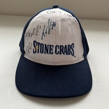 SIGNED Charlotte Stone Crabs MiLB Snapback Baseball Hat Tampa Bay Rays Minor