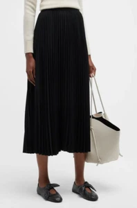 Michael Kors Collection Black Mid Calf Pleated Skirt Workwear or Evening Wear - Picture 1 of 11