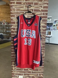 USA OLYMPIC TEAM Vintage REEBOK Dream Team TIM DUNCAN Stitched 3XL Jersey - Picture 1 of 12