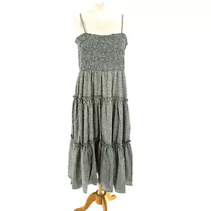 Infashule Smocked Bodice Maxi Tiered Dress Women 2XL Empire Boho Feminine NEW - Picture 1 of 11