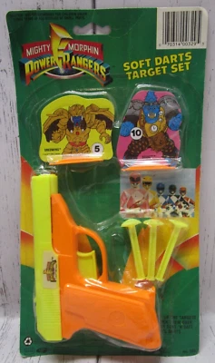 Power Rangers Soft Darts Target Set NEW Sealed NOC Card Saban 1993 - Image 1 of 4