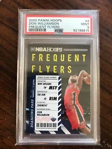 Zion Williamson, Frequent Flyers #4 - 2020 Panini Hoops - PSA 9 MINT - Picture 1 of 1