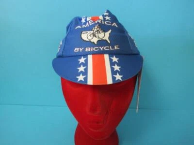SOMBRERO DE CICLISMO PACE SPORTSWEAR AMERICA BY BICLE ROJO BLANCO AZUL SOMBRERO DE BICICLETA ALA CORTA Foto 1 de 4