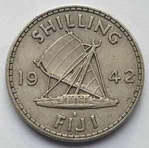 Fidschi 1942 One Shilling Silbermünze - Bild 1 von 2
