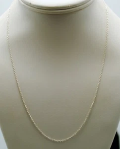 STERLING SILVER CABLE CHAIN LINKED NECKLACE 19.0" #127 - Picture 1 of 3