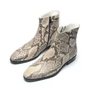 2025 Hombres Cuero Botines Cremallera Puntera Cuadrada Cómodas Informales Botas de Cuero - Imagen 1 de 23