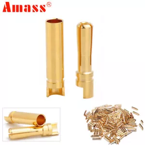 10pairs AMASS 4mm Gold Plated Bullet Connector para batería RC - Imagen 1 de 3