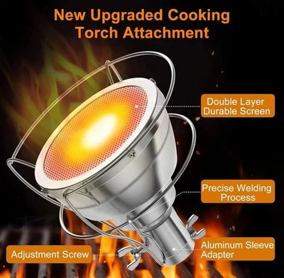 Torch Attachment, Pro Grade, Chef Certified, Handheld Broiler |Sear Creame Steak - Image 1 of 4