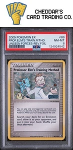 2005 Pokemon Ex Unseen Forces Prof.Elm's Train.Mthd-Rev.Foil #89 PSA 8 - Picture 1 of 2