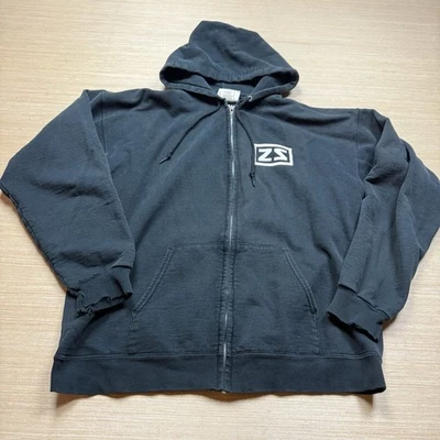 Vintage Y2K Hanes Ultimate Hoodie Zombie Hunters Squad Medium Distressed Heavy - Image 1 of 4