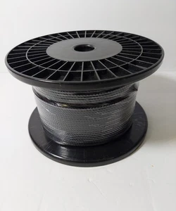 Cavo per ringhiera a ponte 400 piedi 1/8" nero T316 cavo in acciaio inox  - Foto 1 di 3