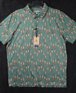 Chubbies Row Your Boat Shirt Mens XXL Green Performance Polo 2.0 NWT - Picture 1 of 13