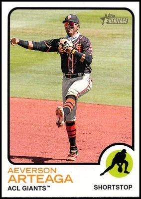 2022 Topps Heritage Minor League #58 Aeverson Arteaga - FREE SHIPPING! - Image 1 of 2