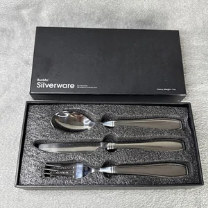 BunMo Silverware 3 pc Dinner Set - Heavy Weight ADAPTIVE UTENSILS 7oz- Each - Picture 1 of 5