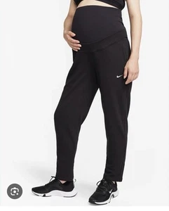 Nike Maternity Black High Waisted Training Pants Size M - Picture 1 of 10