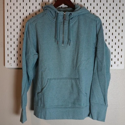 Sudadera con Capucha Carhartt Azul Teal Cuarto Cremallera Pullover Forrada de Vellón XL 16 18 Foto 1 de 4