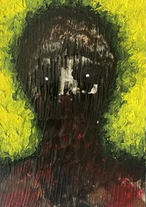 “Blood Vomit” original horror art watercolour, gouache & acrylic paint on board - Picture 1 of 2
