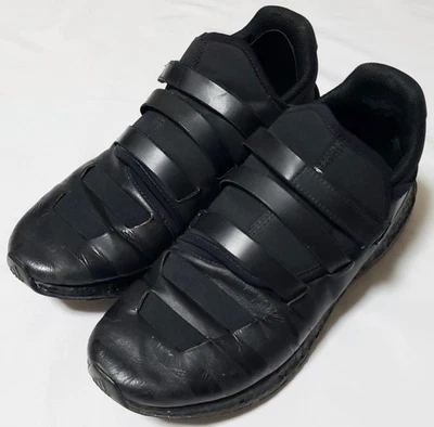 Y-3 Yohji Yamamoto Tenis Zapatos Arnés Cuero Negro Corte Bajo Para Mujer US6.5 EN MUY BUENA CONDICIÓN Foto 1 de 4