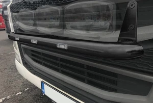 Black Stainless Grill Bar E + White LEDs + Strobes + Spots To Fit DAF XG XG+ XF - Picture 1 of 8